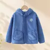 Roupa Infantil, Casaco de Pele para Meninas, Novo Estilo de Inverno, Roupa de Outono e Inverno, Blusas de Inverno Infantis Espessas com Forro de Lã de Veludo Anti-Lã de Cordeiro