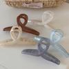 Pinza de Tiburón Grande de Color Gelatina Estilo Coreano Clip Transparente de Resina Cruzada Estilo Popular Accesorios para el Cabello de Moda