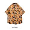 Camisas Retro Estampadas de Manga Curta Tailandesas, Marcas Versáteis na Moda, Camisas e Jaquetas de Casal Estilo Havaiano Largas, Modernas