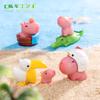 Paisaje Micro Creativo Lindo Rosa Capibala Capibara Acuario Paisajismo DIY Accesorios Decorativos Escritorio Pequeños Adornos