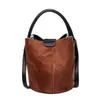 Bolso Cubo Retro de Ante para Mujer 2025 Otoño Nuevo de Gama Alta Versátil para el Trabajo, para Llevar al Hombro o Cruzado