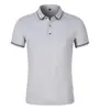 Camisa tipo polo de trabajo estilo británico simple con estampado de logo, camiseta de manga corta con cuello, camisa cultural al por mayor