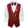 Traje de Escenario para Hombre Chaleco Pequeño de Lentejuelas Chaleco Chaleco Estudio Fotográfico Presentador Cantante MC Chaleco MJ33