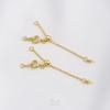 Cadena de Extensión al por Mayor Conserva el Color Relleno de Oro de 14K Retráctil Colgante Perla Corazón de Melocotón Cadena de Cola DIY Joyería Ajuste de Joyería Cadena de Extensión