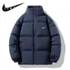 Jaqueta Nova de Algodão de Inverno para Homens, Jaqueta Puffer de Marca Moderna com Gola Alta, Solta e Espessa, Casaco Casual de Algodão para Estudantes e Casais