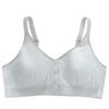 Ropa interior para mujer con broche frontal de la madre de Zhang Yan, sujetador cómodo sin aros, sujetador fino estilo camiseta para mujeres de mediana edad y mayores