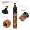 Trenzas Croché French Curl de 24 pulgadas Trenzas Afro Rizadas Extensiones de Cabello de Fibra Sintética