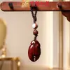 Pinzas de Palosanto Cadena para Teléfono Móvil Llavero Colgante Yiming Xianyuan Talla de Sándalo Verde Colgante Lindo para Bolsa