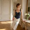 Faja jacquard retro estilo corte francés, control de abdomen, entallador de cintura, cierre trasero, sin tirantes, corsé de ballenas de alta gama, prenda exterior pura