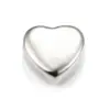 Cuentas de Acero Inoxidable con Orificio Pasante Doradas Electroplateadas al Vacío Accesorios para Joyería DIY Cuentas Sueltas Accesorios con Forma de Corazón Cuentas de Acero de Titanio