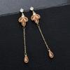 Aretes de plata esterlina S925 versión coreana de aretes vintage aretes de borla larga 2021 nuevos aretes fuente fábrica ventas directas