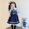 Vestido de Verão Judy para Meninas Zootopia Roupa de Policial Coelho Cosplay de Aniversário Roupas de Verão Saia de Princesa
