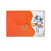 Cartão de Agradecimento Laranja com Fita Simples Cartão de Presente de Feriado para Cliente Empresarial Cartão de Bênção Cartão de Aniversário Personalizado com Acabamento de Luxo