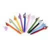 Pluma parche acrílica personalizada de dibujos animados, pluma de gel, linda papelería para estudiantes y oficina, pluma creativa promocional para firmas