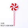 Pirulito de Caramelo de Natal Decoração Roda de Cata-vento Marshmallow Caramelo de Hortelã Vermelho e Branco Enfeites de Doce para Árvore de Natal Atacado