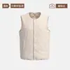 Colete Quente com Enchimento 100% Lã Dupla Face Casual Outono/Inverno Masculino e Feminino Camada Externa Engrossada Colete de Camada