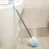 Cepillo para Inodoro Grueso de Mango Largo, Cepillo para Inodoro de Acero Inoxidable, Cepillo de Limpieza para Baño, Sin Rincones Muertos, Cepillo para Inodoro Limpiador de Eliminación de Manchas