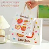 Saco de Presente Desenho Animado Apple Time Simples Espessado Saco de Presente de Aniversário Estilo Ins Fofo Saco de Papel de Mão