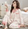 [Algodão Imitado de Alta Qualidade] Pijama Feminino Estilo Japonês Novo Outono & Inverno para Mulheres Ins Meninas Fofo Hello Kitty Roupa de Casa