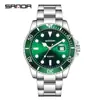 Popular 1099 Correa de Acero Nueva Pantalla Digital Formato Calendario Reloj de Cuarzo para Hombre Reloj Simple Elegante para Hombre Fabricante