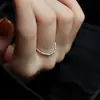 Nuevo Anillo de Bambú de Diseño Original Ins de Nicho para Mujer, Joyería de Moda que No se Desvanece con un Toque de Alta Gama, Banda Lisa Versátil
