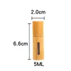 Botella de Cuentas de Bambú Natural y Madera 10ml Botella Vacía de Cuentas para Aceite Esencial Perfume Masaje Embotellada para Proteger de la Luz
