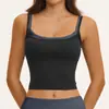 Chaleco bicolor europeo y americano transfronterizo de Amazon, chaleco deportivo de yoga de dos piezas sintético, top para fitness y running 2570
