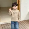 Ropa Interior Térmica de Felpa para Niños Tallas Mediana a Grande Cuello Alto Otoño/Invierno Top Cálido Sudadera para Niños Capa Interior para Niños Ropa de Abrigo