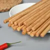 100 Pares de Palillos de Bambú Natural Tallado para Uso Doméstico, Palillos de Madera Maciza sin Pintar, Bambú para Restaurante y Cocina, Resistentes a Altas Temperaturas y Antideslizantes