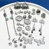 Cuentas de Melón de Plata de Ley, Cuentas de Hoja, Cuentas de Loto, Accesorios de Colgante de Cierre Ruyi, Materiales Retro Antiguos para Manualidades de Cuentas Hechas a Mano