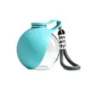 Taza de Agua para Mascotas Transfronteriza, Taza de Agua de Viaje para Perros, Botella de Agua Redonda Portátil para Exteriores, Contenedor de Agua Potable de Acero Inoxidable de Gran Capacidad