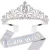 Nueva Corona de Fiesta de Cumpleaños Banda para el Hombro Cinta de Reina Set Accesorios para el Cabello de Reina para Niña Tocado En Stock