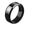 Anillo liso de 4mm6mm8mm anillo biselado doble anillo brillante venta al por mayor de fábrica anillo de acero inoxidable acero de titanio joyería de mano europea y americana
