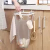 Suporte de Lixo Estilo Japonês Pendurado de Ferro Forjado Cozinha Suporte Pendurado para Saco de Lixo Porta-Sacos Plásticos Suporte de Lixo Sem Furos Armazenamento