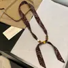 Novo Lenço de Seda com Estampa de Leopardo, Bolinhas e Contas para Mulheres, Corrente de Pescoço de Tecido Ajustável no Estilo Melard - Coleção Primavera/Verão 2026