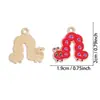 Venta al por mayor transfronteriza de accesorios para joyería DIY: colgantes de esmalte con forma de insecto de dibujos animados, collares hechos a mano, llaveros y dijes pequeños de aleación