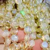 Cuentas redondas de cristal de Pujiang para pasteles 6/8/10/12 mm corte espejo redondo DIY pendientes collar accesorios