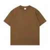 Camiseta de Algodón Puro de Manga Corta con Cuello Redondo, Color Sólido Pesado No Transparente de 300g, Camisa Base Blanca Pura Gruesa, Top Unisex de Media Manga