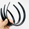 Sello Negro Simple para el Cabello de 1.8 cm con Dientes Aro de Plástico Brillante para el Cabello Panel de Luz Diadema Hebilla de Presión para el Cabello en la Cara Lavado Deportivo Hebilla para la Cabeza