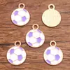 Accesorios de joyería de aleación personalizados de varios colores, europeos y americanos, transfronterizos, equipamiento deportivo, colgantes de fútbol grandes, medianos y pequeños con charm de esmalte