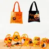 Bolsa de dulces de mano creativa para niños de Halloween, bolsa de regalo de tela no tejida para hacer tú mismo, bolsa de regalo de tela de fieltro tridimensional, venta al por mayor