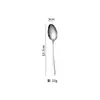 Colher de Aço Inoxidável 1010 Doméstica Espessada para Comer Colher Redonda Colher de Sobremesa Talheres de Aço Inoxidável 304 Brilhante