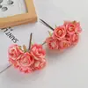 Ramo Pequeño de Rosas Simuladas Materiales para Corona de Flores Hecha a Mano DIY Flores Artificiales Flores de Seda Decoración para Sala de Estar Adornos