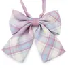 Cuello de Camisa con Lazo de Cuadros Estilo Japonés JK Flor para Mujer Estilo Universitario Foto de Graduación Camisa con Lazo Gratis Traje de Buceo con Lazo