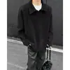 Camiseta Masculina de Verão com Textura de Trigo Americano, Manga Curta, Meia-Manga, High-End, Solta, Casual, Polo