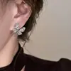 Aretes de Mariposa Plateados, Aretes de Plata de Ley de Alta Gama con Pasador, Nuevo Estilo Popular, Lujo Accesible y Elegantes, Aretes Únicos y Hermosos para Mujer