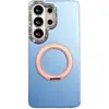 Capa de Celular com Suporte Giratório IMD Dopamina de Furo Grande para Samsung S26/S25 Tendência A57 Luxo com Pedras Preciosas A56