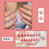Parche de arte de uñas corto estilo Ins puro, deseo una práctica simple y avanzada, pieza de uña con pegamento de gelatina, uso manual, venta al por mayor de uñas