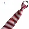 Venta al por mayor del fabricante Corbatas Rojas con Cremallera para Hombres y Mujeres, Vestimenta Formal de Negocios para Novio, Boda Estilo Coreano Corbata Rayada Perezosa Sin Corbata