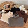 Suéter de Cachemira de Una Pieza para Niño Cuello Alto Espesado Suéter Tejido para Niña Camiseta Base Interior Suave Encerado Lana de Bebé Top Invierno